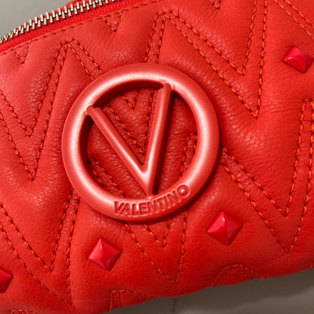Valentino Vibrant Red Quilted Bum Bag/Fanny pack